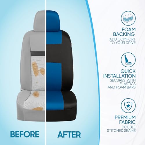 PolyPro Blue Car Seat Covers Full Set with 4