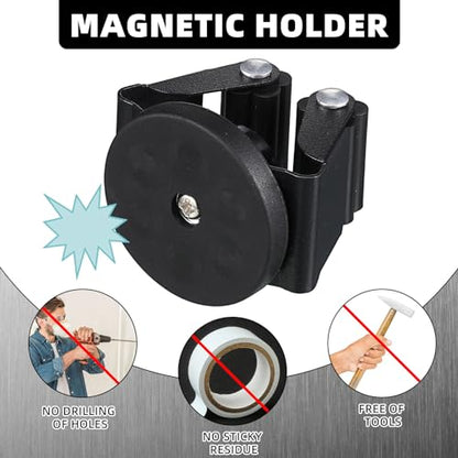 30 Pcs Magnetic Broom Holder Wall Mounted Anti Slip Rack (30 Count)