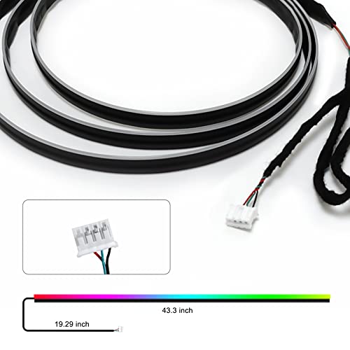 Dreamcolor Acrylic Interior Car LED Strip Light 43