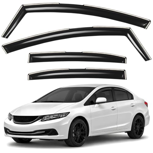 Window Deflectors Smoke Tinted in (4 Count)
