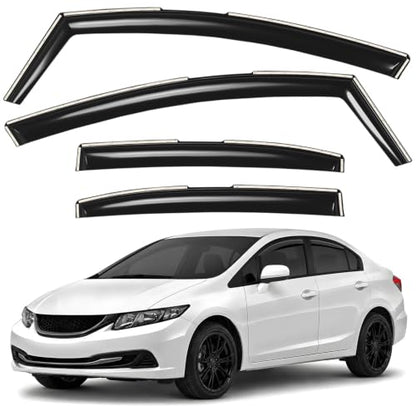 Window Deflectors Smoke Tinted in (4 Count)