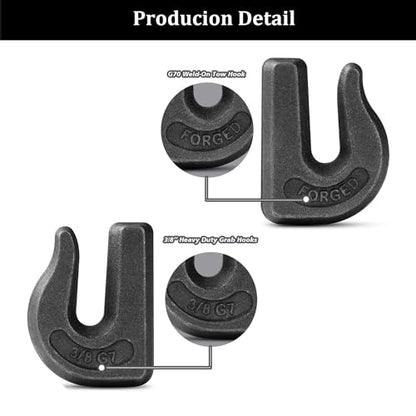 3 8 inch Weld On Grab Hooks (4 Count)