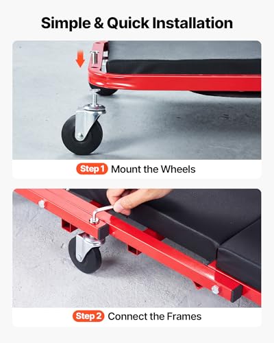 36 in 3-in-1 Folding Mechanic Creeper, Z-Creeper Garage Roller, 340 lbs Under Car Rolling Creeper with 6 Swivel Casters, Padded Headrest, Lay Down or Sit for Auto Repair