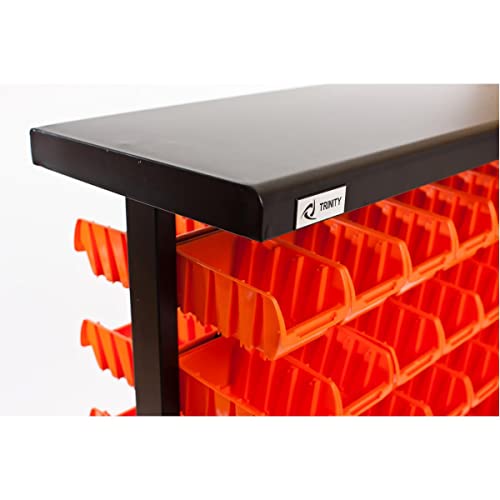 Rolling Storage Bin Rack & Parts Organizer
