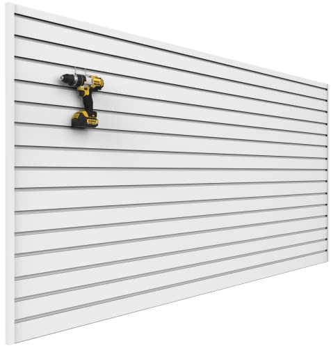 Heavy Duty 8'H x 4'W PVC Garage SlatWall Storage System