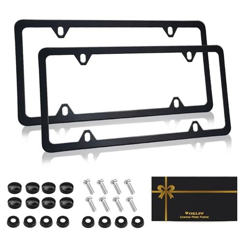 2 Pack Black License Plate Frame
