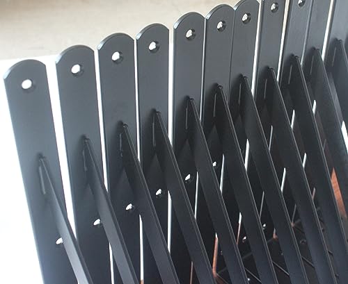 40 Pack L10 x H 8" Black Heavy Duty Shelf Brackets with Screws Metal Shelf Brackets Shelf Support Angle Brackets for Shelves L Brackets Heavy Duty Floating Shelf (40 Count)
