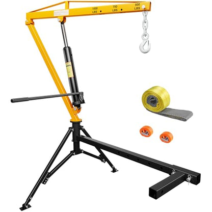 Truck Crane 1000 lb Receiver Hitch Hydraulic 360 Swivel
