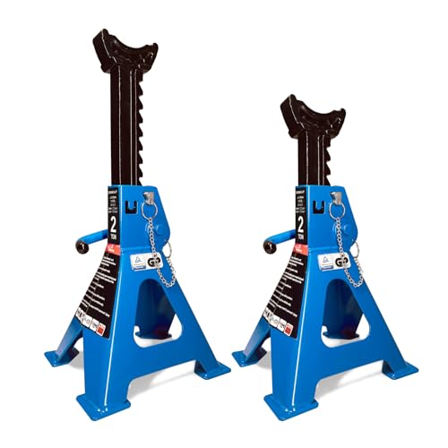Car Jack Stands 2 Ton with Double Locking and Large Foot Base for Lifting Cars