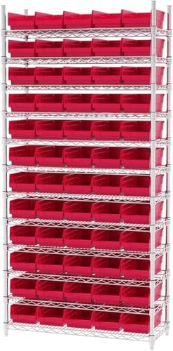 30130 Heavy Duty Plastic Shelf Bins (12 Count)