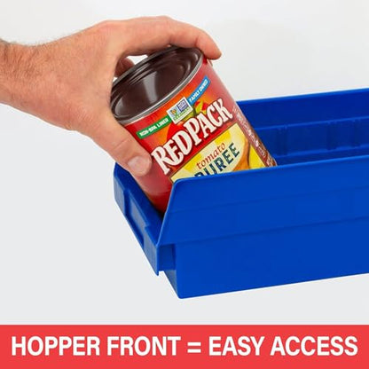 30130 Heavy Duty Plastic Shelf Bins (12 Count)