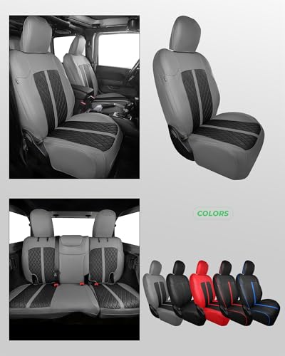 for Jeep Wrangler Leather Custom Car Seat Covers Full Set 4 Door