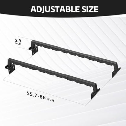 Truck Bed Rack with 2 Cross Bars Cargo Carrier Truck Rack Compatible with Silverado