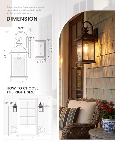 21" Outdoor Wall Light Fixtures
