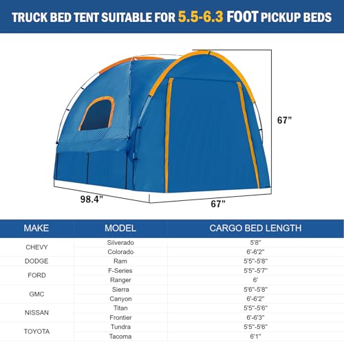 Pickup Truck Tent with Awning Shade
