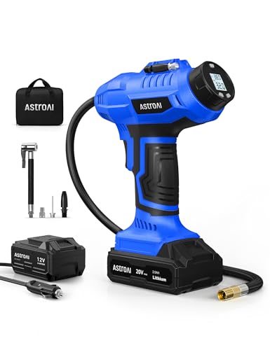 Cordless Tire Inflator Portable Air Compressor 160PSI 12VDC Battery