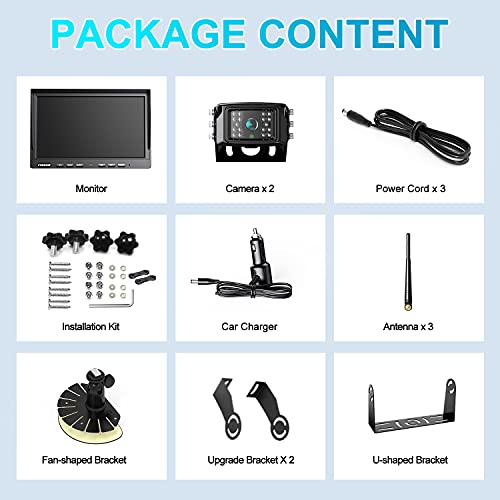 HD 1080P DVR 10" Wireless RV Backup Camera System