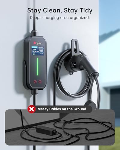 16A Level 1&2 EV Charger with Holder