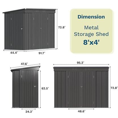 8x4 FT Outdoor Storage Shed