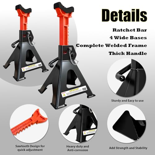 Jack Stands 3 Ton (2 Count)