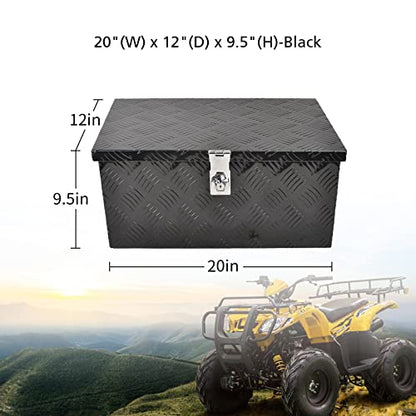 20 Inch Aluminum Tool Box 5 Bar Tread Flatbox for Truck Car Outdoor