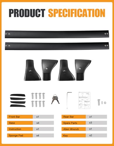 Roof Rack Cross Bars for 15