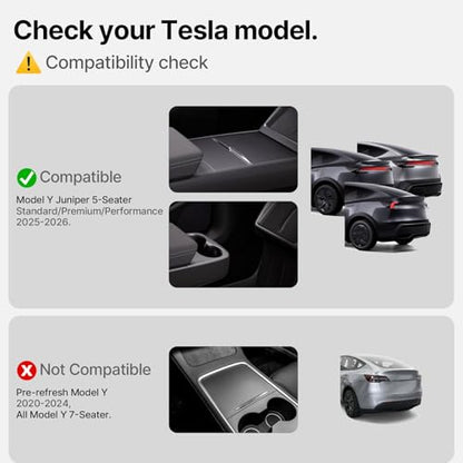 5 Pcs Floor Mats for Tesla Model Y Juniper 2025 2026 (5 Count)
