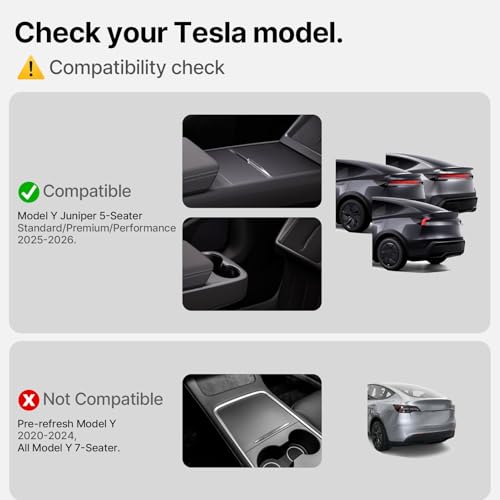 4 Pcs Floor Mats for Tesla Model Y Juniper Accessories 2025 2026 (4 Count)