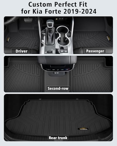 Floor Mats & Cargo Liner Custom for Kia Forte 2019