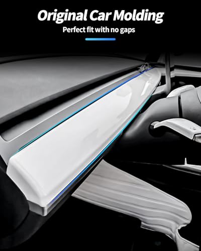Dashboard Cover Wrap and Front Door Inner Armrest Panel Cover Trim Compatible with Tesla Model 3 2021