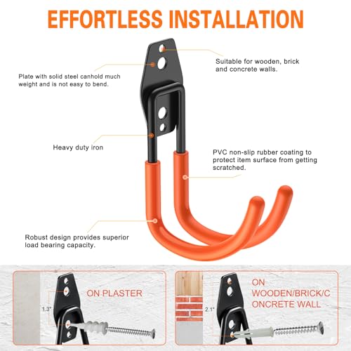 Heavy Duty Garage Hooks 4 Pack