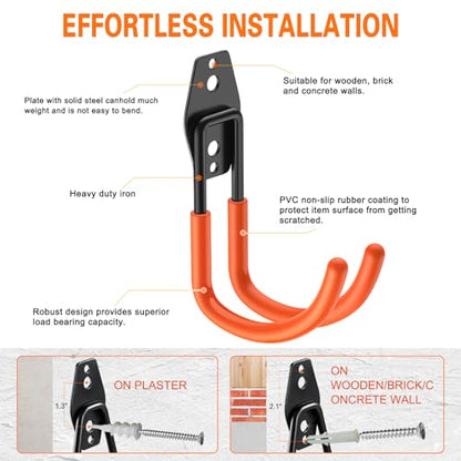 Heavy Duty Garage Hooks 4 Pack