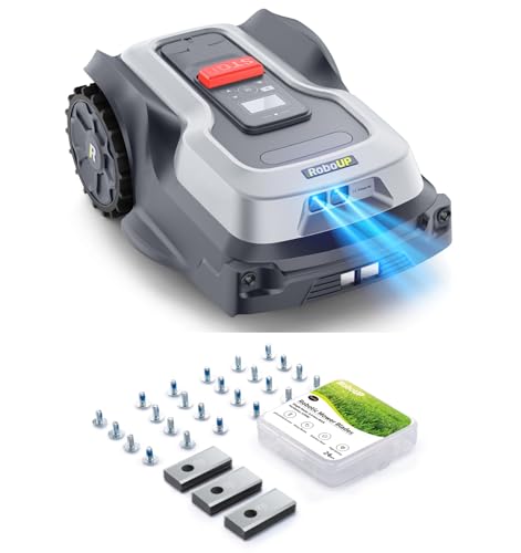 T1200Pro Robot Lawn Mower with 24 Replacement Blades for 0.37 Acre