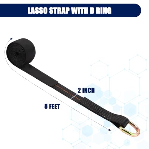 8 Pack Lasso Tow Truck Straps with D Ring 11 (8 Count)