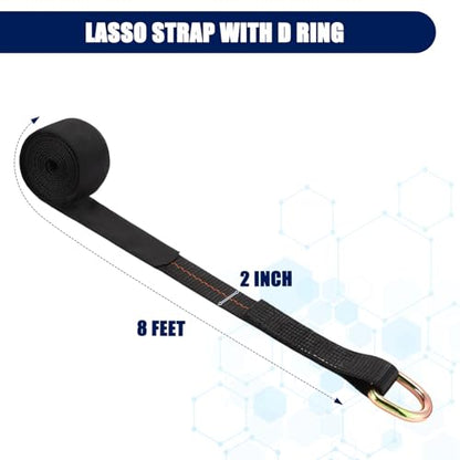8 Pack Lasso Tow Truck Straps with D Ring 11 (8 Count)