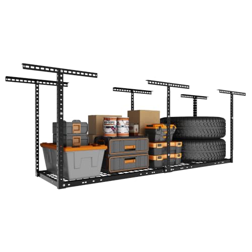 2x8ft Overhead Ceiling Garage Storage Rack