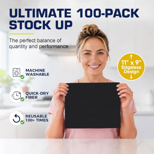 Microfiber Cleaning Cloth 100 Pack (100 Count)