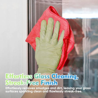 Red Microfiber Cleaning Cloth 12 Pack (12 Count)