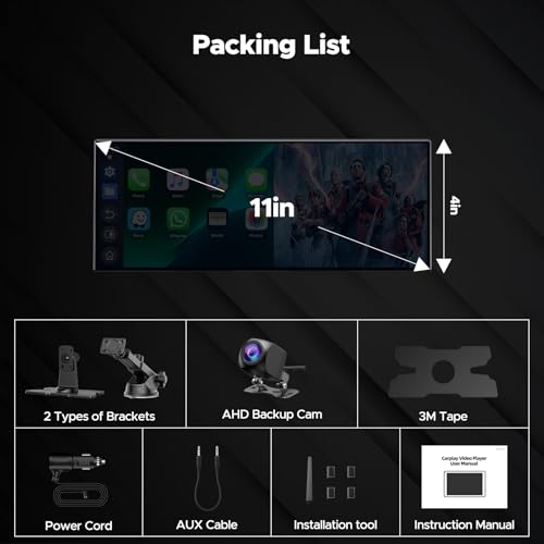 11'' Wireless Carplay Screen for Car Built