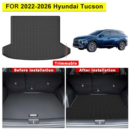 All Weather TPE Floor Mats & Cargo Liner Set for 2022 2023 2024 2025 2026 Hyundai Tucson