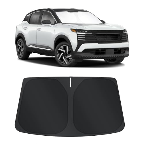 Sun Shade for Nissan Kicks 2025 2026 Accessories Windshield Sun Shade Window Shade UV Rays Protection Sun Visor Cover with Steering Wheel Sunshade Storage Bag
