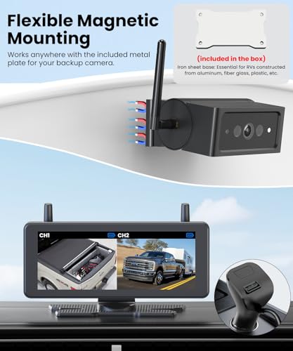 7.2'' 2 Magnetic Wireless Backup Camera