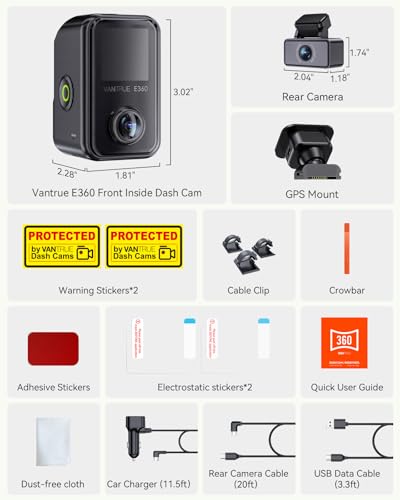 E360 Plus All Channel Dash Cam 585° Fisheye
