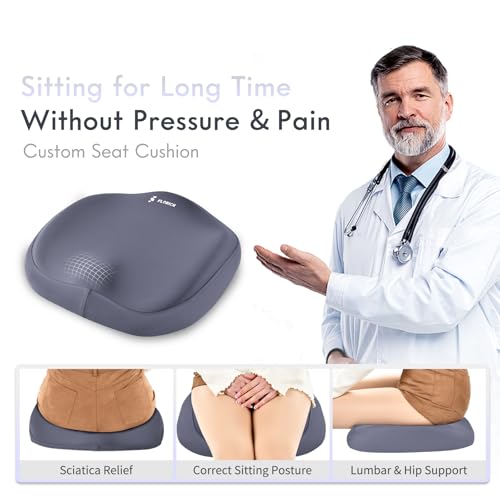 Memory Foam Ergonomic Car Seat Cushion with Lumbar Support Neck Pillow 2