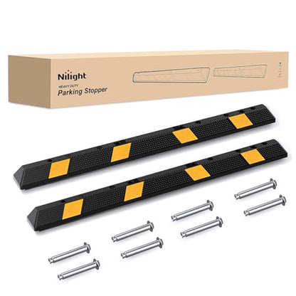 72 Inch Parking Curb with Reflective Strips
