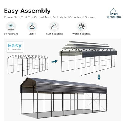 Metal RV Carport 14x35ft