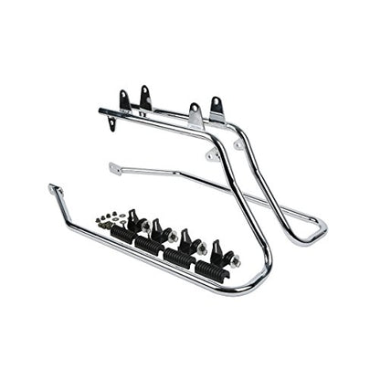 Motorcycle Stretched Saddlebags with Chrome Conversion Brackets Fit For Harley Softail Deluxe Heritage Softail 1984
