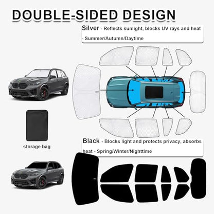 10pcs Thicken Sun Shades Custom Fit for BMW X5 Accessories 2019 (10 Count)