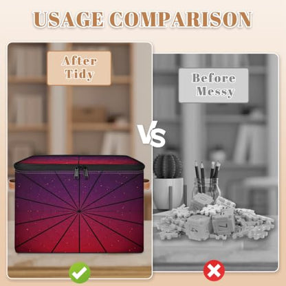 Storage Basket for Bedroom Kitchen Bathroom Storage Bins with Zipper Lids Foldable Toy Cube Storage Organizer for Kid Teen Women Men