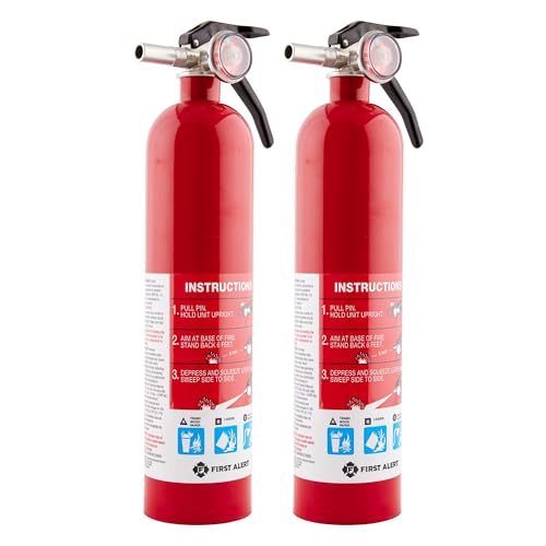 Home1-2, Standard Home Fire Extinguisher, Red, 2PACK